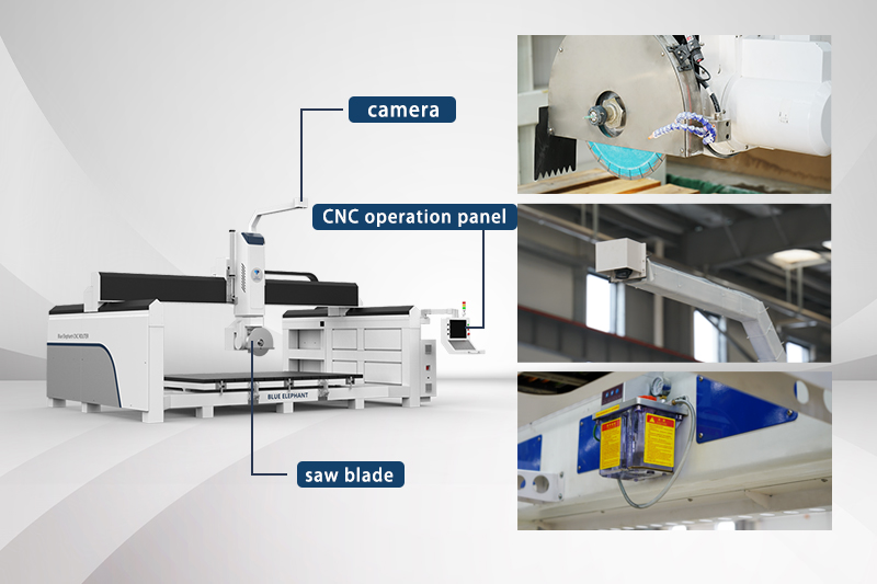 ES5 5 Axis CNC Bridge Saw Machine Overview 2024 Stone Deep Processing Equipment Solutions for Stone Cutting and Engraving 1