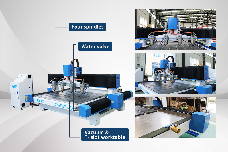 ELECNC-1815S Multi Head CNC Machine Overview 2024 Stone Deep Processing Equipment Solutions for Stone Cutting and Engraving 23