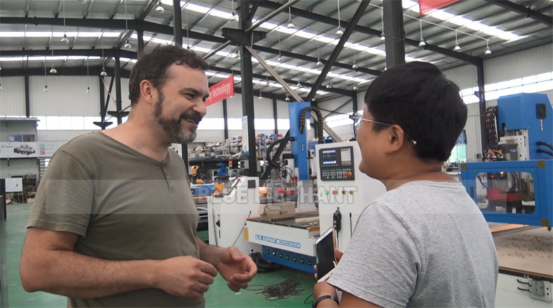 Italian Customer to Test Linear ATC CNC Machine and Receive Training 5