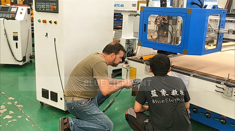 Italian Customer to Test Linear ATC CNC Machine and Receive Training 4