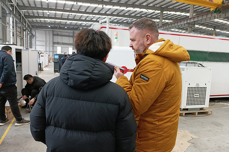 polish customer visit furniture making amchine Best Furniture Making Machine for Sale Poland in China Blue Elephant CNC Factory 1