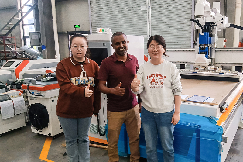 Ethiopian Customer at Blue Elephant Factory CNC Technology Exchange with Ethiopian Customer at Blue Elephant Factory 1