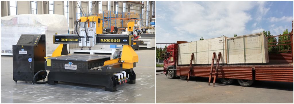 Multi Head 1212 Double Spindle Rotary Axis Small CNC Router will be Sent to the United States 2 Multi Head 1212 Double Spindle Rotary Axis Small CNC Router will be Sent to the United States 2