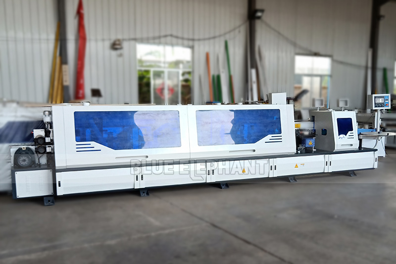 Fully automatic edge banding machine with premilling and contour tracking