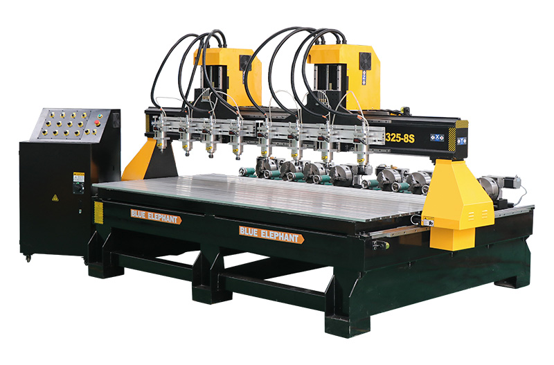 2 z axis drive eight spindle cnc router