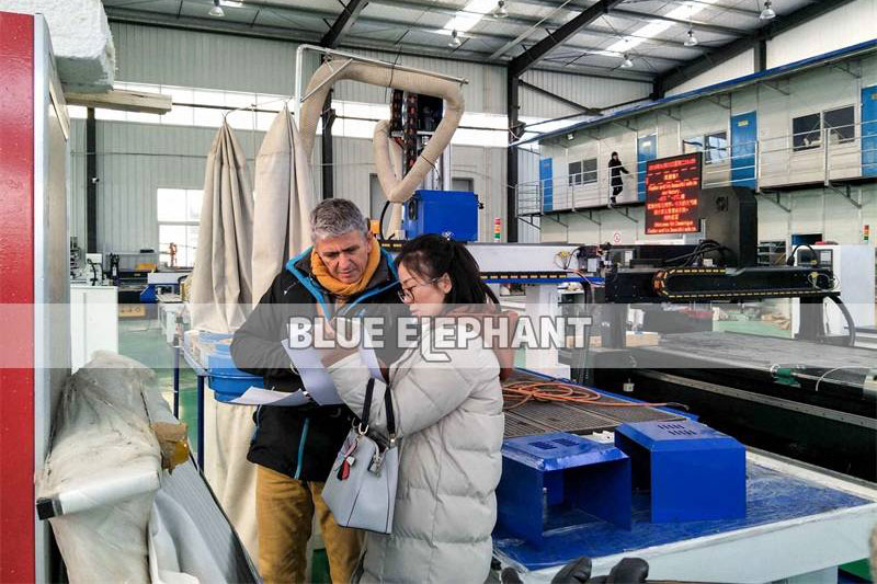 Beautiful French Couple, a Joyful Day in our CNC Router Factory