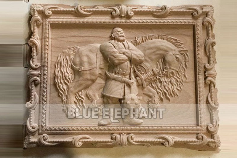 Russian Customer’s Sample—1325 CNC Wood Carving Machine with Rotary Device