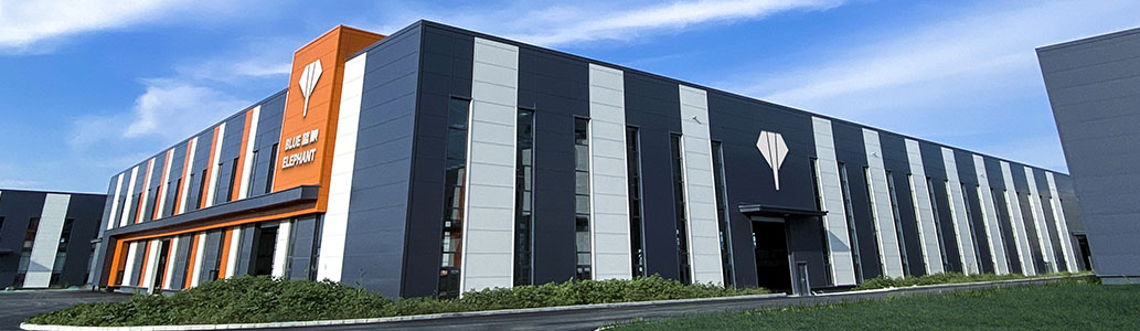 factory of blue elephant