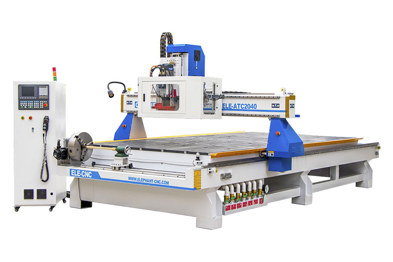 Automated 2040 ATC CNC Router Machine with Rotary Device for Sale