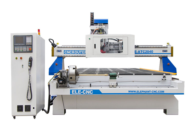 Automated 2040 ATC CNC Router Machine with Rotary Device for Sale