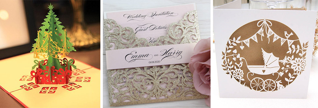 laser cut paper cards