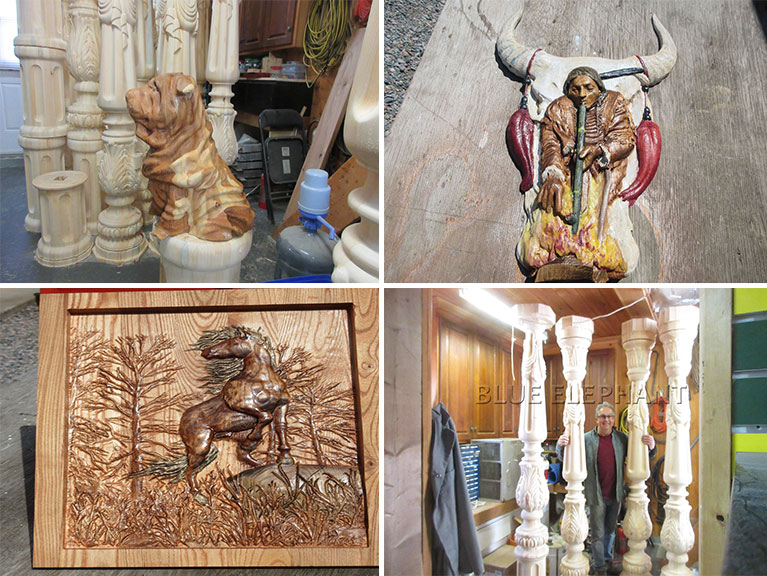 products made by a canadian customer using 1325 rotary axis cnc router