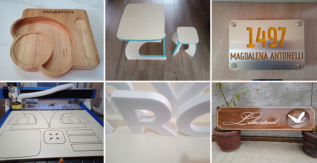 products made by uruguay client using 1212 cnc router