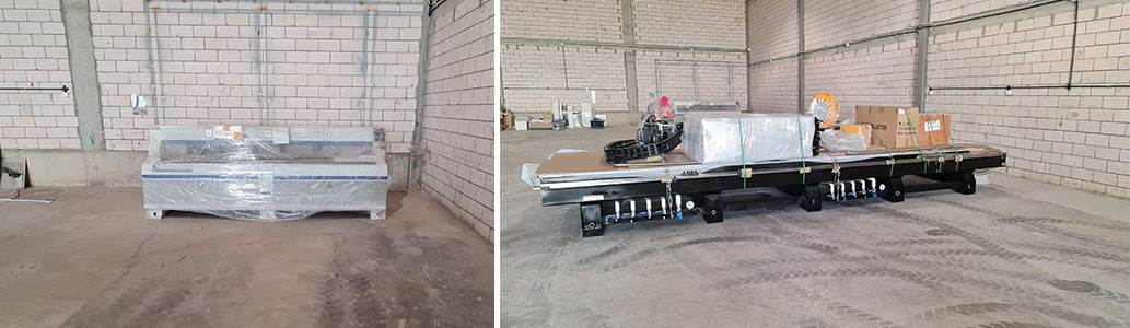 Saudi client received ELE 2060 ATC cnc router with side drilling machine