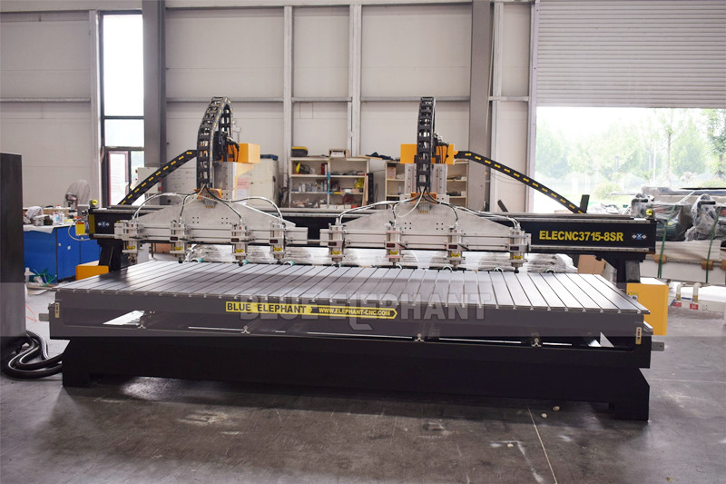 Multi-head 3715 CNC Woodworking Machine with 8 Rotary Devices will be Sent to Lepeda, Lithuania