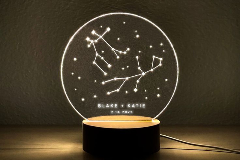 Acrylic constellation lamp Laser Cut Acrylic Ideas to Make Money 5