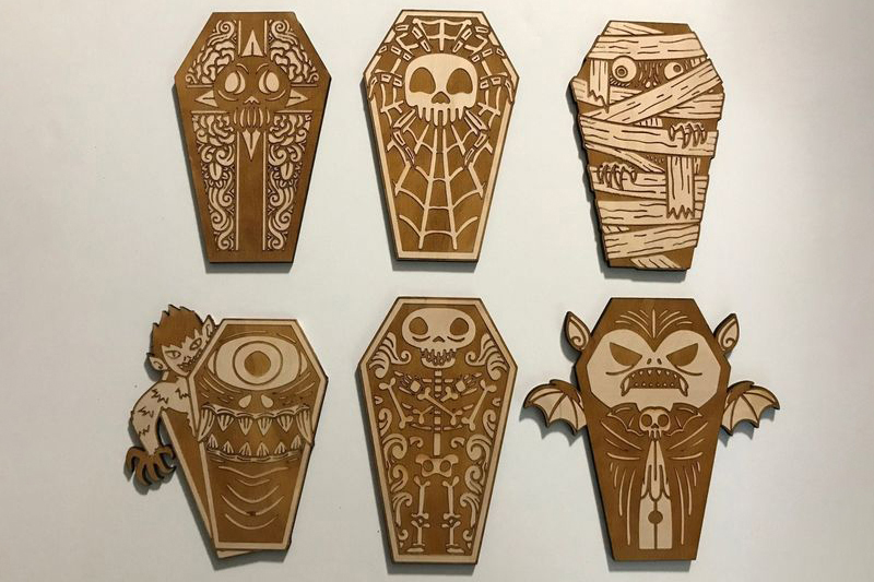 laser cutting Halloween spooky signage Best Wood Laser Cutting Projects 5