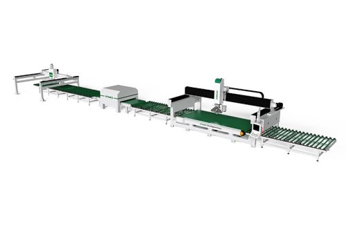 QX3400-5X-MP 5 Axis CNC Bridge Saw Granite Slab Cutting Line