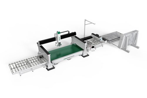 QX3400-5X-LP 5 Axis CNC Bridge Saw Marble Cutting Line