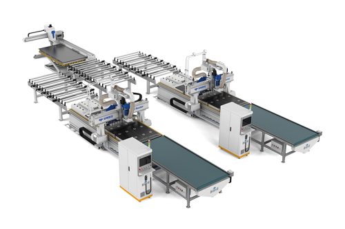 Labeling and Nesting Cell for Panel Furniture Automatic Production Line