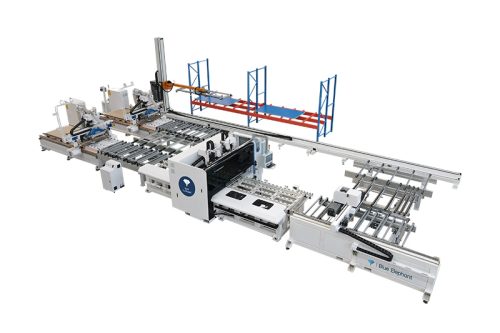 ET7.2 Labeling CNC Drilling and Cutting Production Line with Material Silo